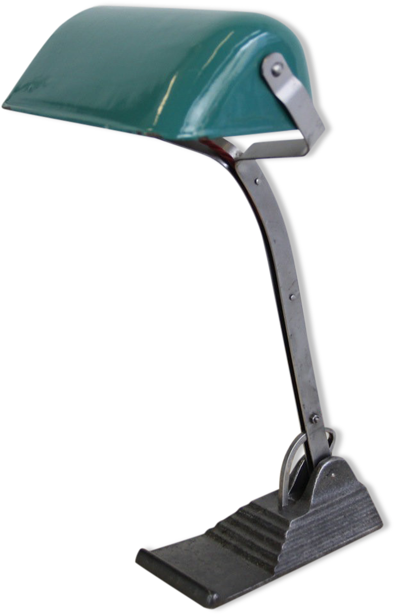 Desk Lamp Art Deco Bankers By Schaco Circa 1920's (1457x1457), Png Download