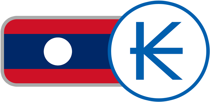 Buy Currency Online Flag Laos Kip Red White Blue Circle (800x400), Png Download