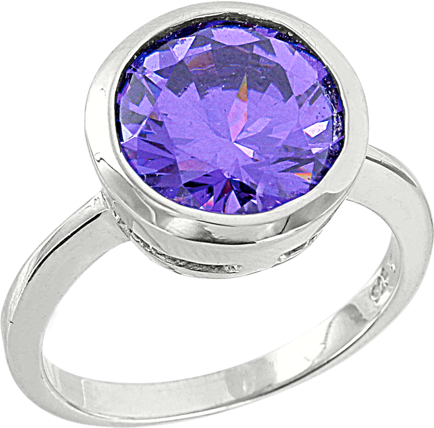 Ladies Ring With Amethyst (1500x1431), Png Download