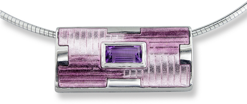 Nicole Barr Designs Sterling Silver Cityscapes Necklace-purple (800x800), Png Download