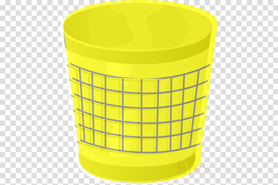 Yellow Trash Can Png Clipart Rubbish Bins & Waste Paper (900x600), Png Download