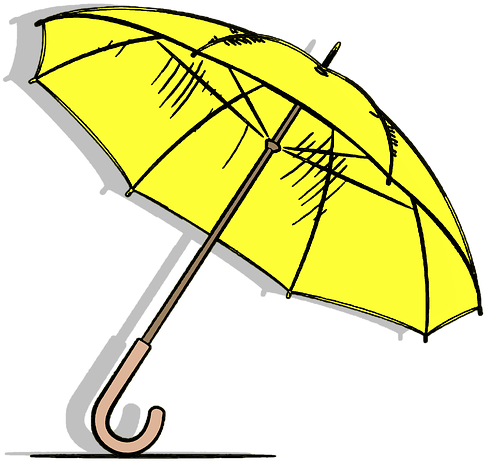 Free Illustration Umbrella Sunny Rain Hot Wether Image (720x720), Png Download