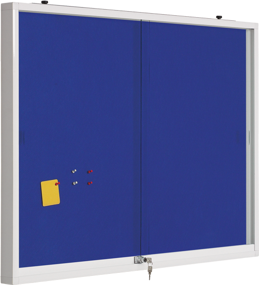 Gsf Noticeboards With Sliding Doors (600x600), Png Download
