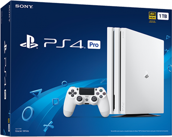 White Playstation 4 Pro 1tb 13093 (600x707), Png Download