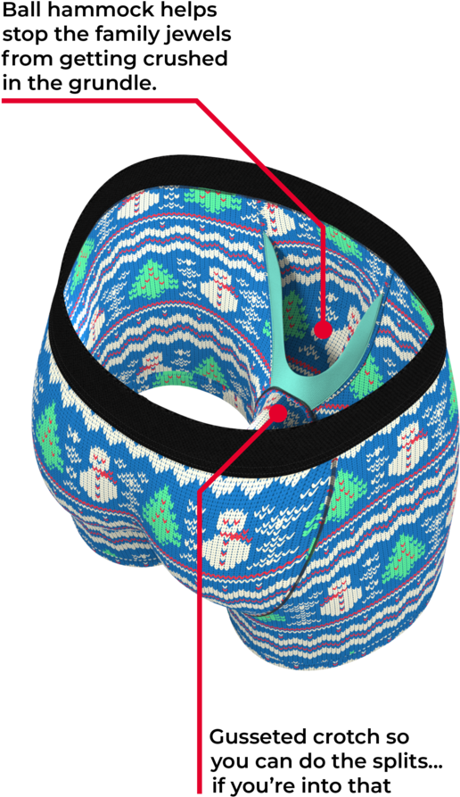 Grandma's Goolie Sweater Ball Hammock Boxer Briefs (683x1024), Png Download