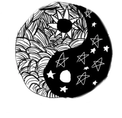Doodle Yinyang Transparentbackground (1024x1024), Png Download