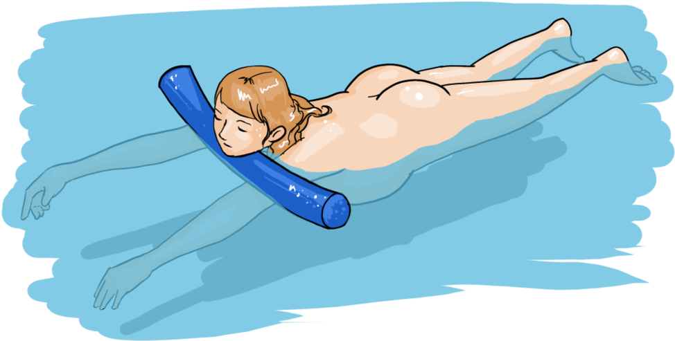 Floating Pregnant Arms Under Noodle (1000x540), Png Download
