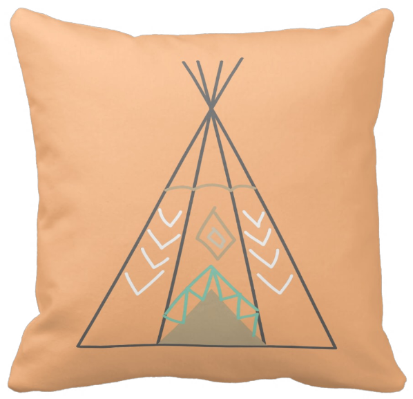 *teepee Camp Pillow* (730x730), Png Download