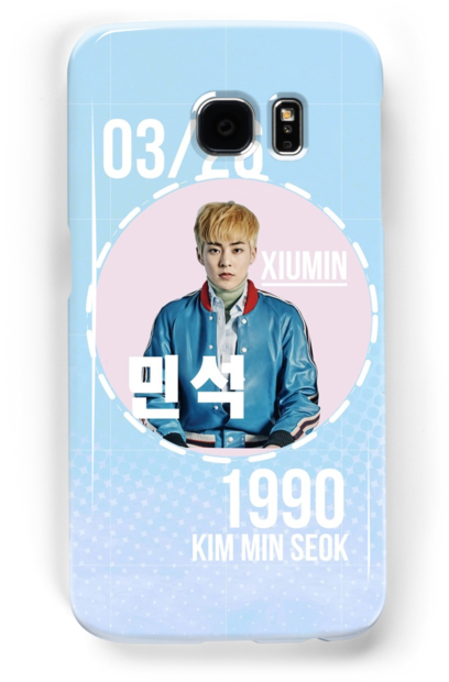 Exo Xiumin Bio Pastel Phone Case (500x700), Png Download