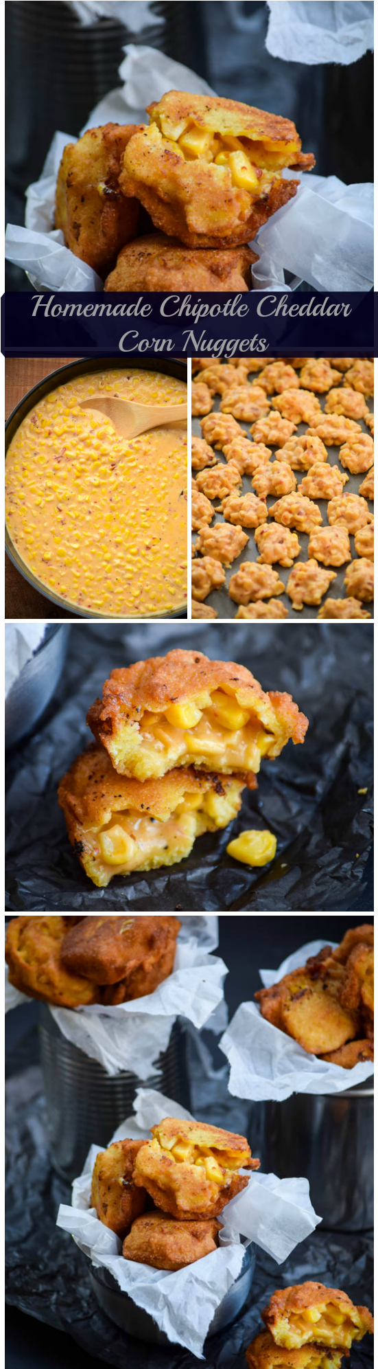 Homemade Chipotle Cheddar Corn Nuggets (550x2004), Png Download