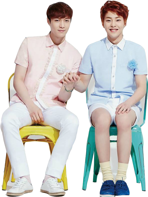 Lay And Xiumin (640x960), Png Download