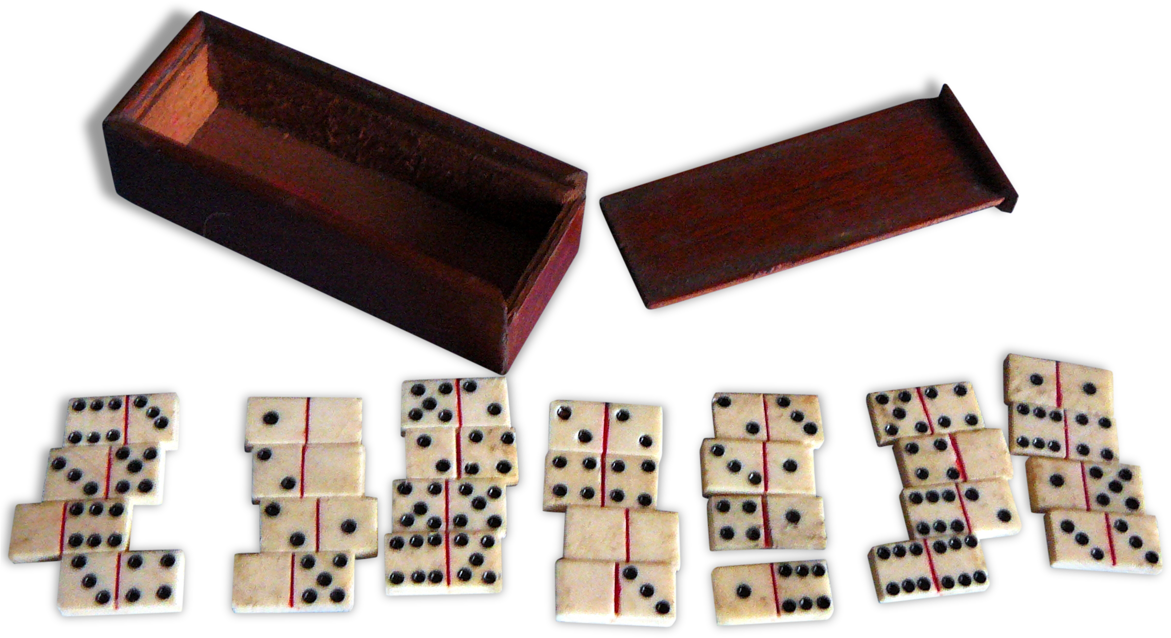 19th Century Miniature Old Dominoes Game (2287x1252), Png Download