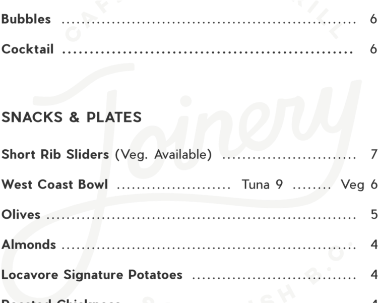 Thejoinery Happyhour Menu Final (800x600), Png Download