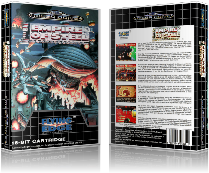 Genesis Empire Of Steel Sega Megadrive Replacement (800x650), Png Download