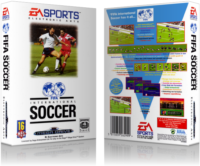 Genesis Fifa International Soccer Sega Megadrive Replacement (800x650), Png Download