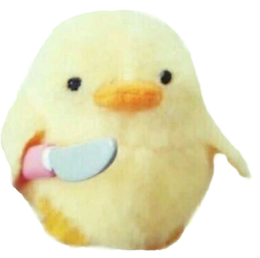 Duck Aggressive Cute Peluches Freetoedit (908x901), Png Download