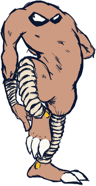 Hitmonlee Stance (450x750), Png Download