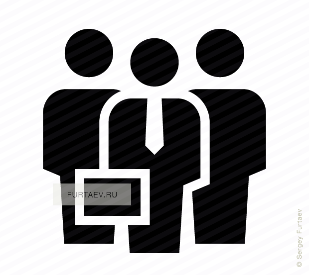 Vector Icon Of Male Person With Tie And Briefcase Under (620x553), Png Download