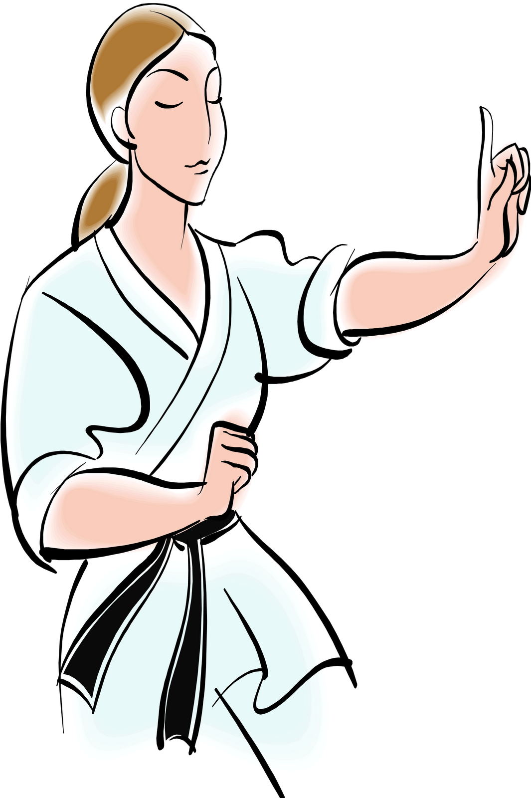Self Defense Taekwondo Clip Art (1065x1600), Png Download