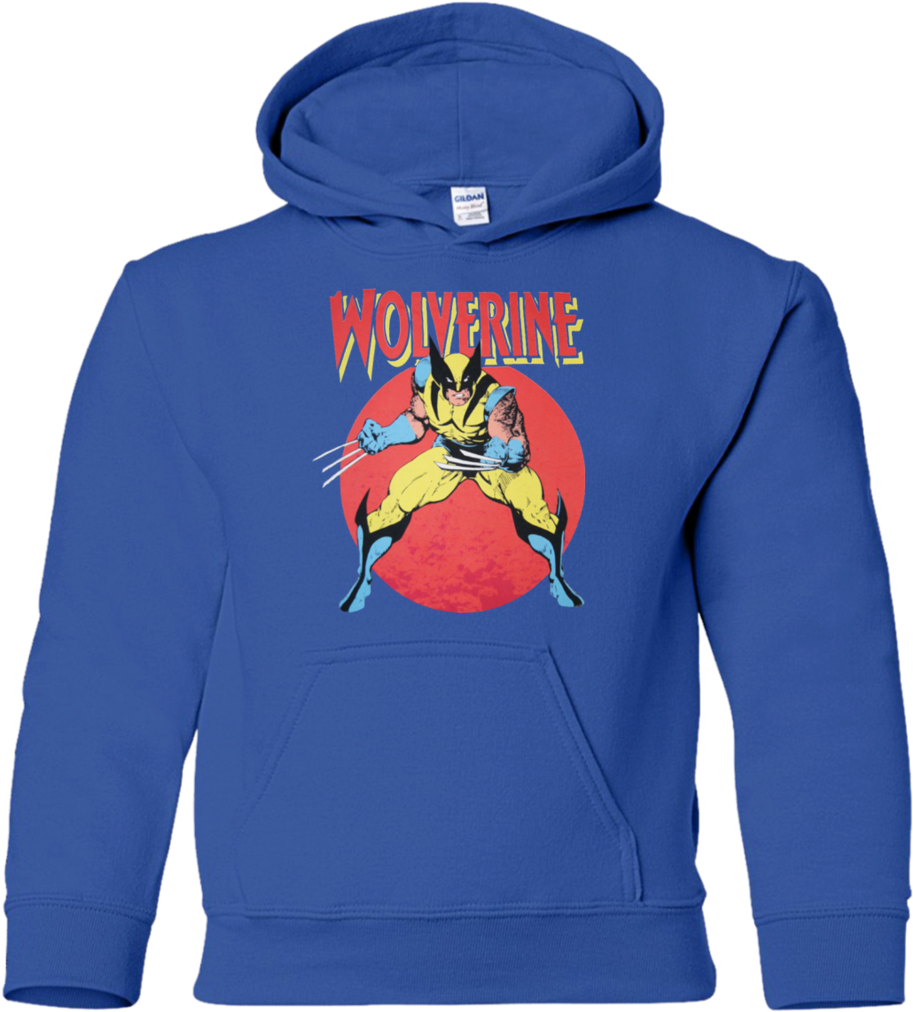 Wolverine Retro Comic Youth Hoodie Sweatshirts (1024x1024), Png Download