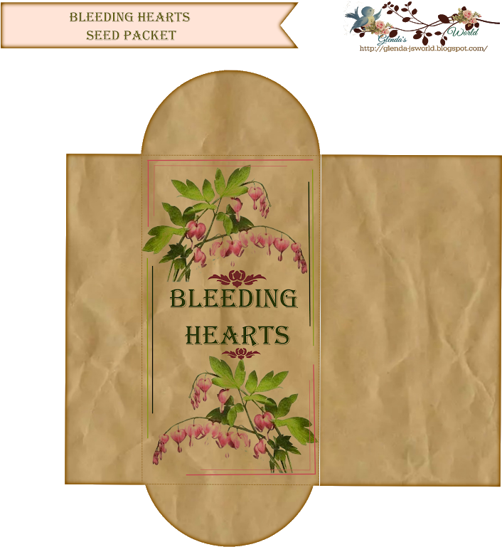 Displaying Bleeding Heart Seed Pack By Glenda@glenda's (736x920), Png Download