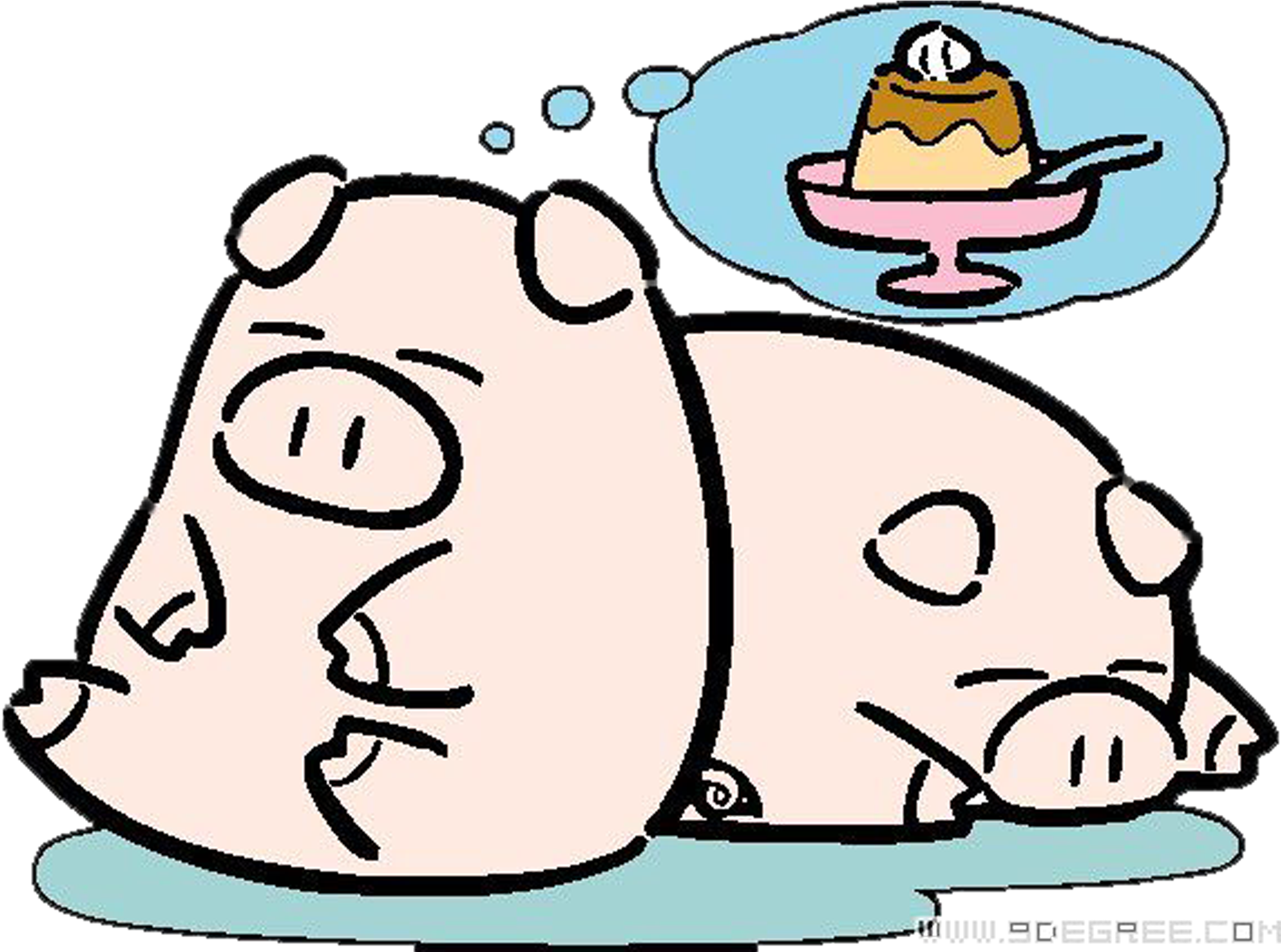 Cartoon Pig Transprent Png Free Download (3425x2480), Png Download