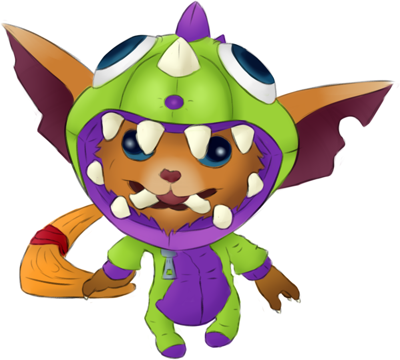 I Thought Gnar From League Was Super Cute So Here's (1508x1387), Png Download