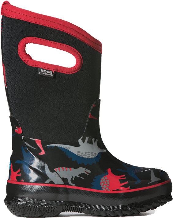 Bogs Classic Dino Black Multi (800x800), Png Download