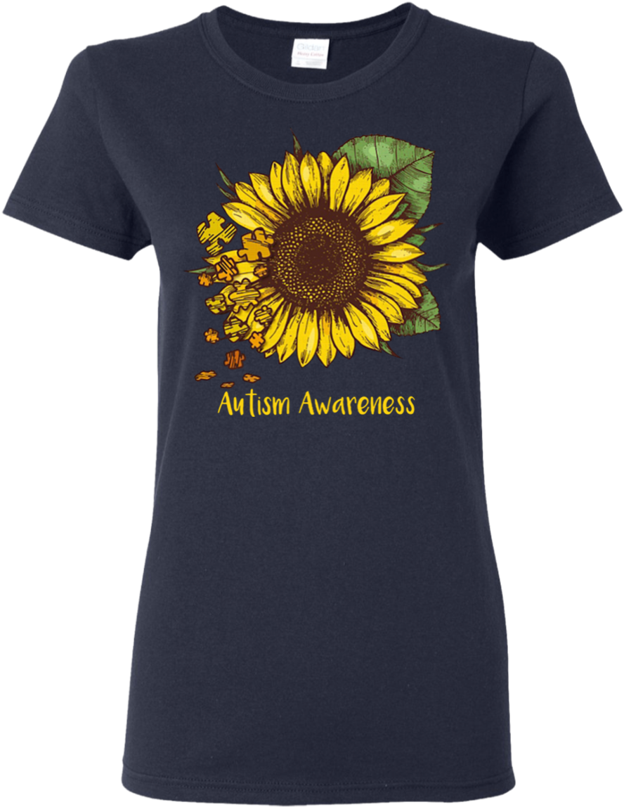 Sunflower Autism Awareness Shirt (1155x1155), Png Download