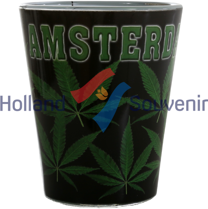 Shotglass Amsterdam Weed Leaf (768x768), Png Download