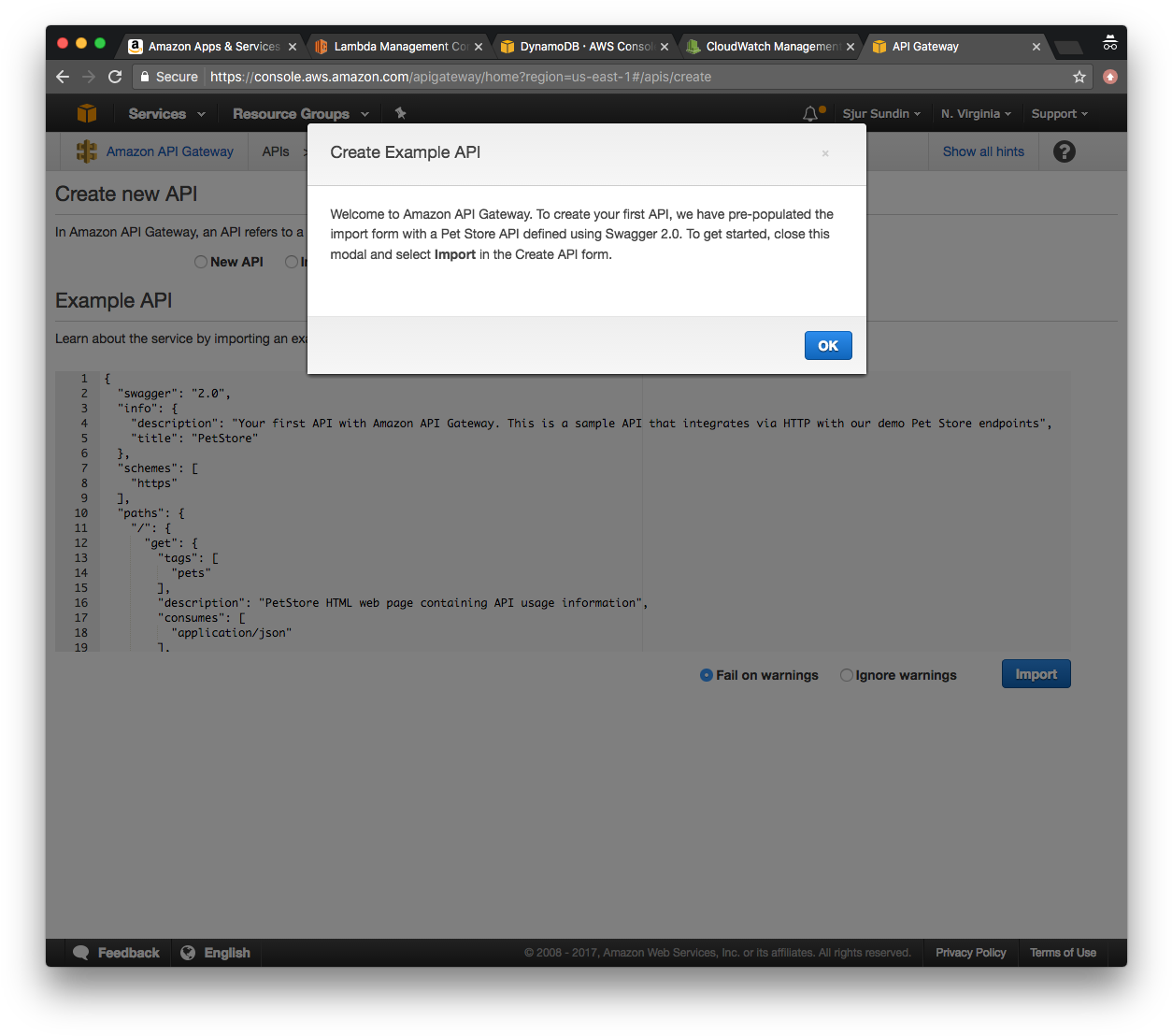 Hit The Ok Button, Ignore The Example Api, And Click (1269x1119), Png Download