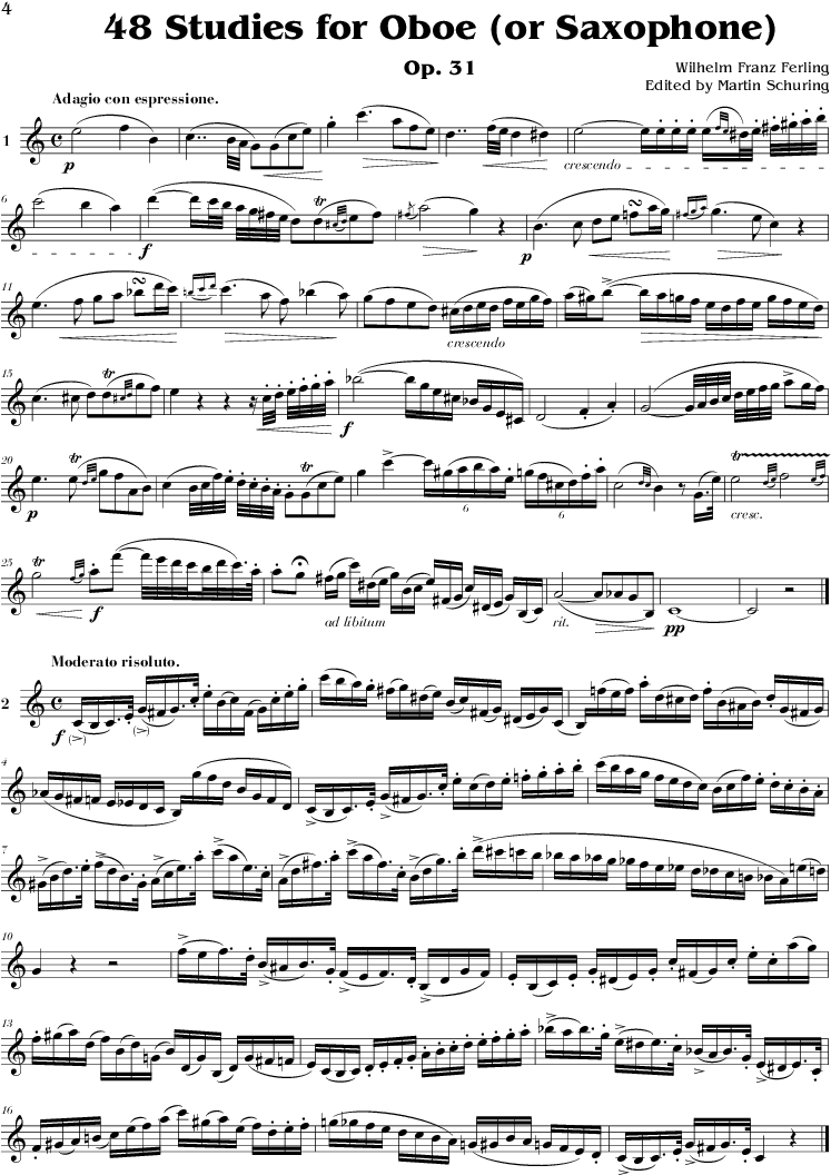 48 Studies For Oboe Thumbnail (864x1152), Png Download