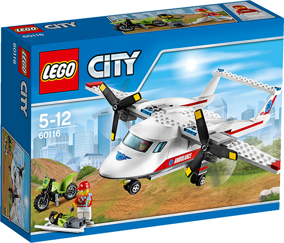 Lego City 60116 Ambulance Plane, , Large (576x492), Png Download