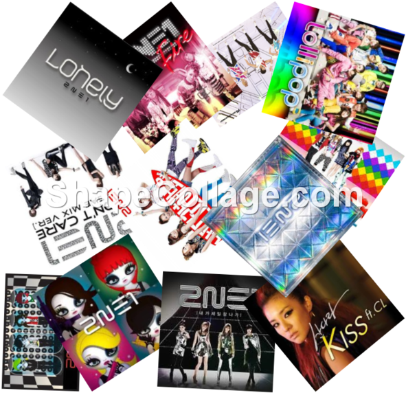Shape Collage 2ne1 Album (600x582), Png Download