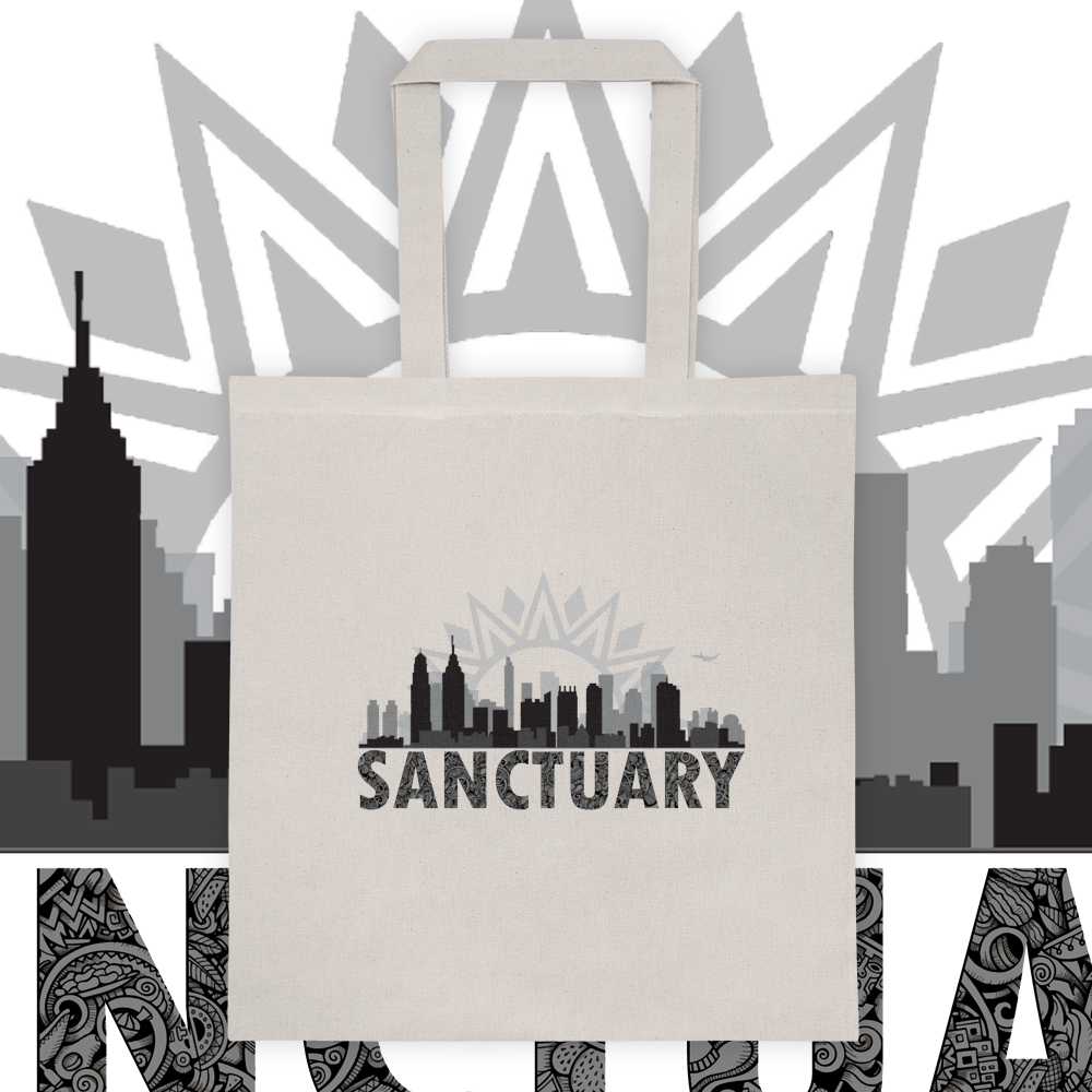 Sanctuary City - Philadelphia - Tote - This Land Is (1000x1000), Png Download
