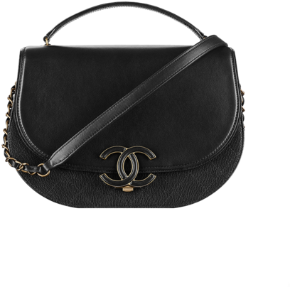 Chanel Black Coco Curve Flap Medium Bag (564x720), Png Download