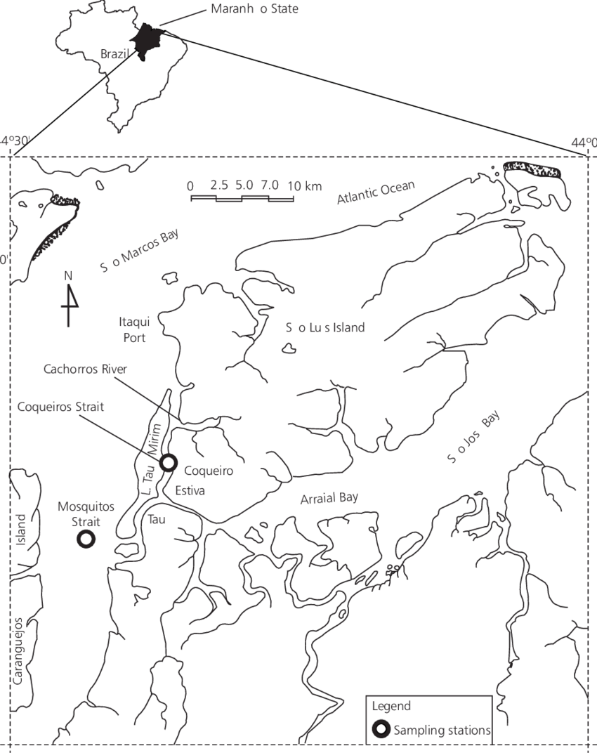 Location Of The Sampling Stations (850x1072), Png Download