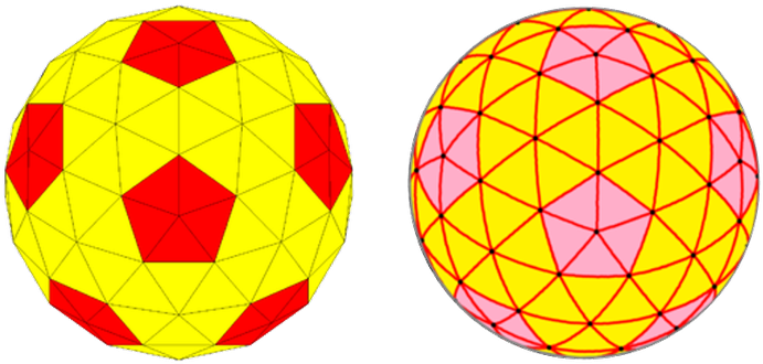 The Polyhedron On The Left Is An Example Of Icosahedral (750x416), Png Download
