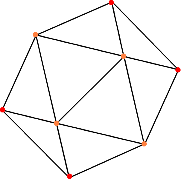 Icosahedron Graph A3 (605x600), Png Download