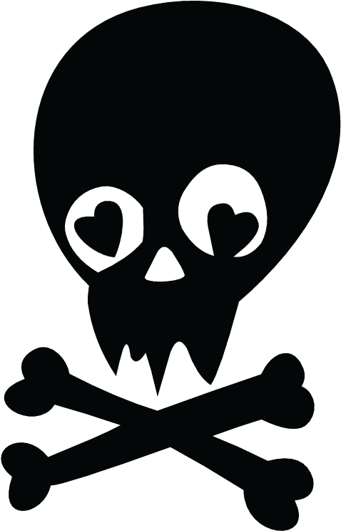 Caveira Olhos Coração (533x799), Png Download