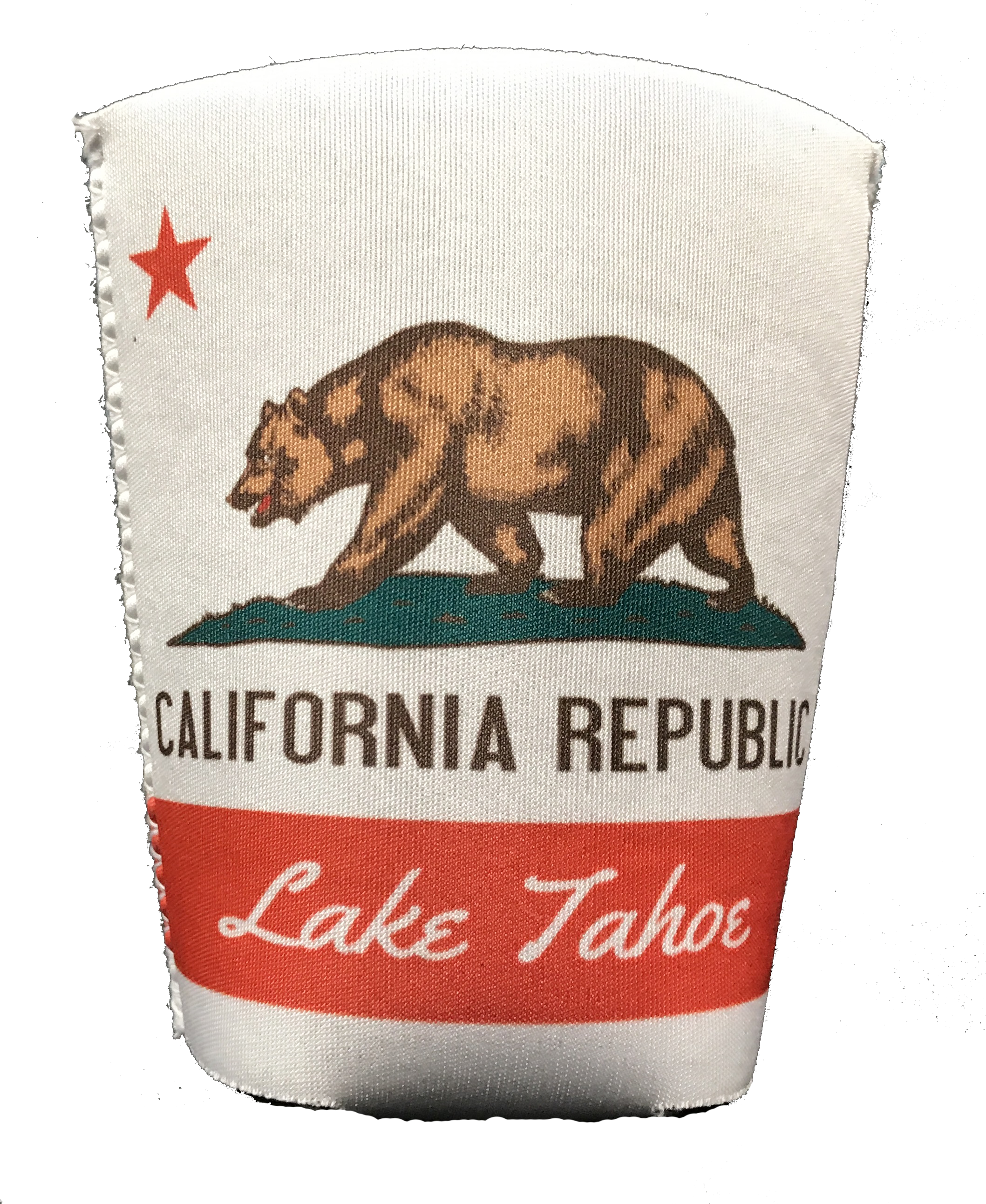 Souvenir Can Cooler Dual Sided Lake Tahoe Photo & California (2117x2585), Png Download