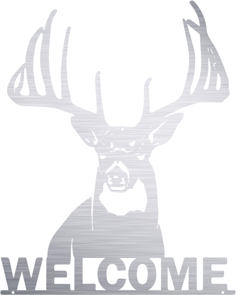 Welcome Whitetail Buck Metal Sign (1024x1024), Png Download