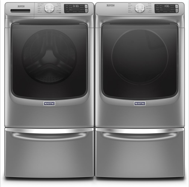 Maytag® 4 - 8 Cu - Ft - Metallic Slate Front Load Washer-mhw6630hc (1280x656), Png Download