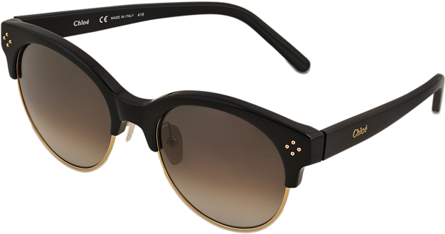 Chloe Boxwood Shaded Sunglasses In Black/grey (725x725), Png Download