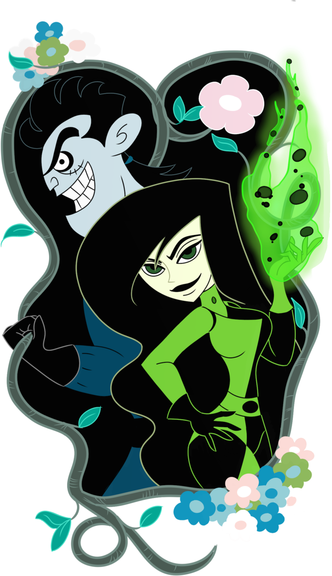 Drakken And Shego Kim Possible And Ron, Cartoon Fan, (653x1224), Png Download