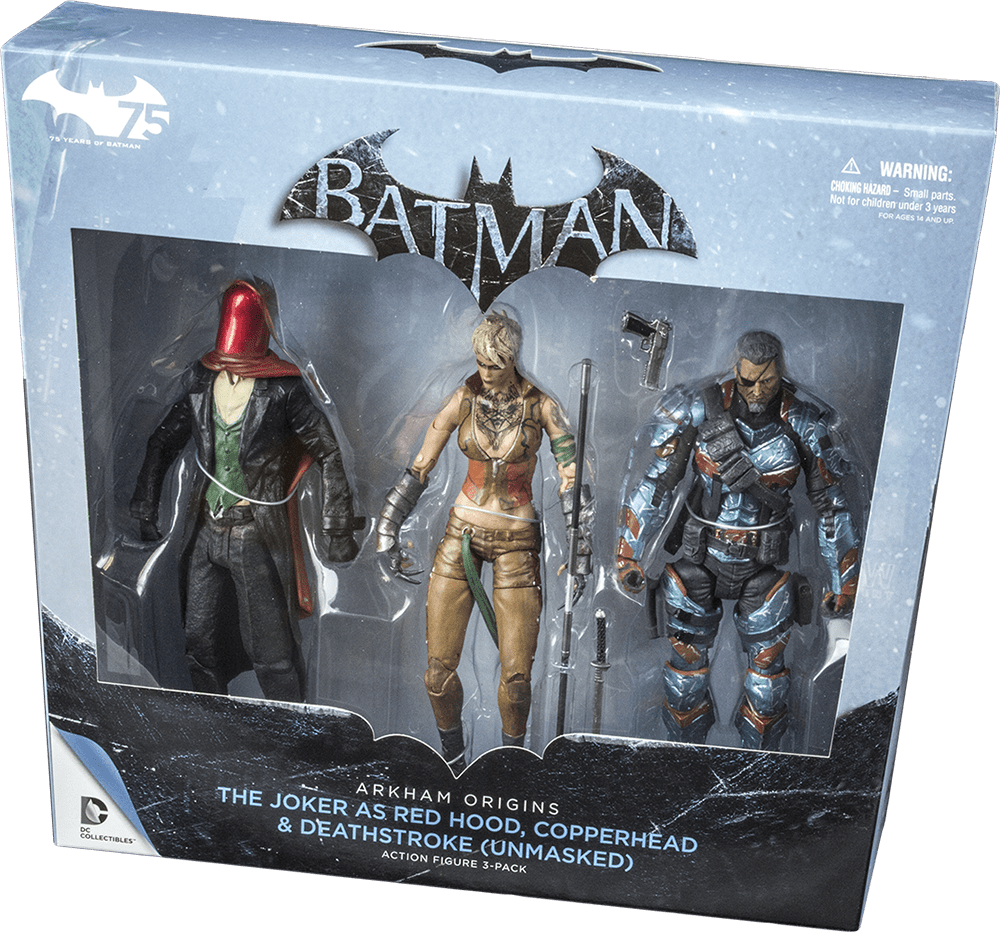 Batman: Arkham Origins 3-pack Action Figure (1000x932), Png Download