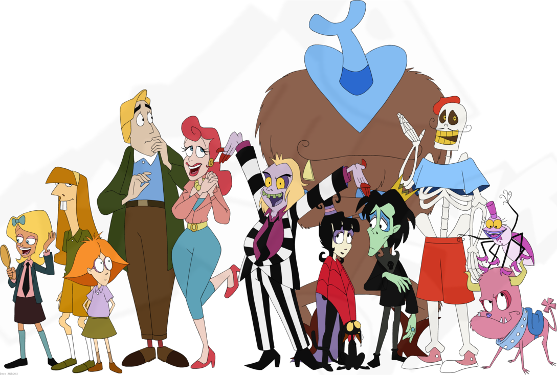 Beetlejuice Cartoon - Tv Group Of Cartoon Characters (1089x733), Png Download