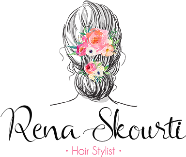 Rena Skourti Hairstylist - Penteado De Noiva Desenhos (400x335), Png Download