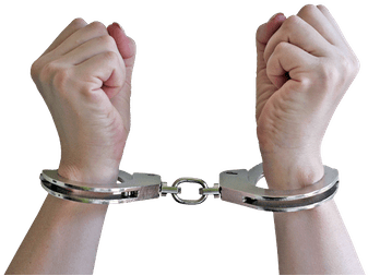 Pair Clipart Two Hand - Transparent Background Handcuffs Png (400x400), Png Download