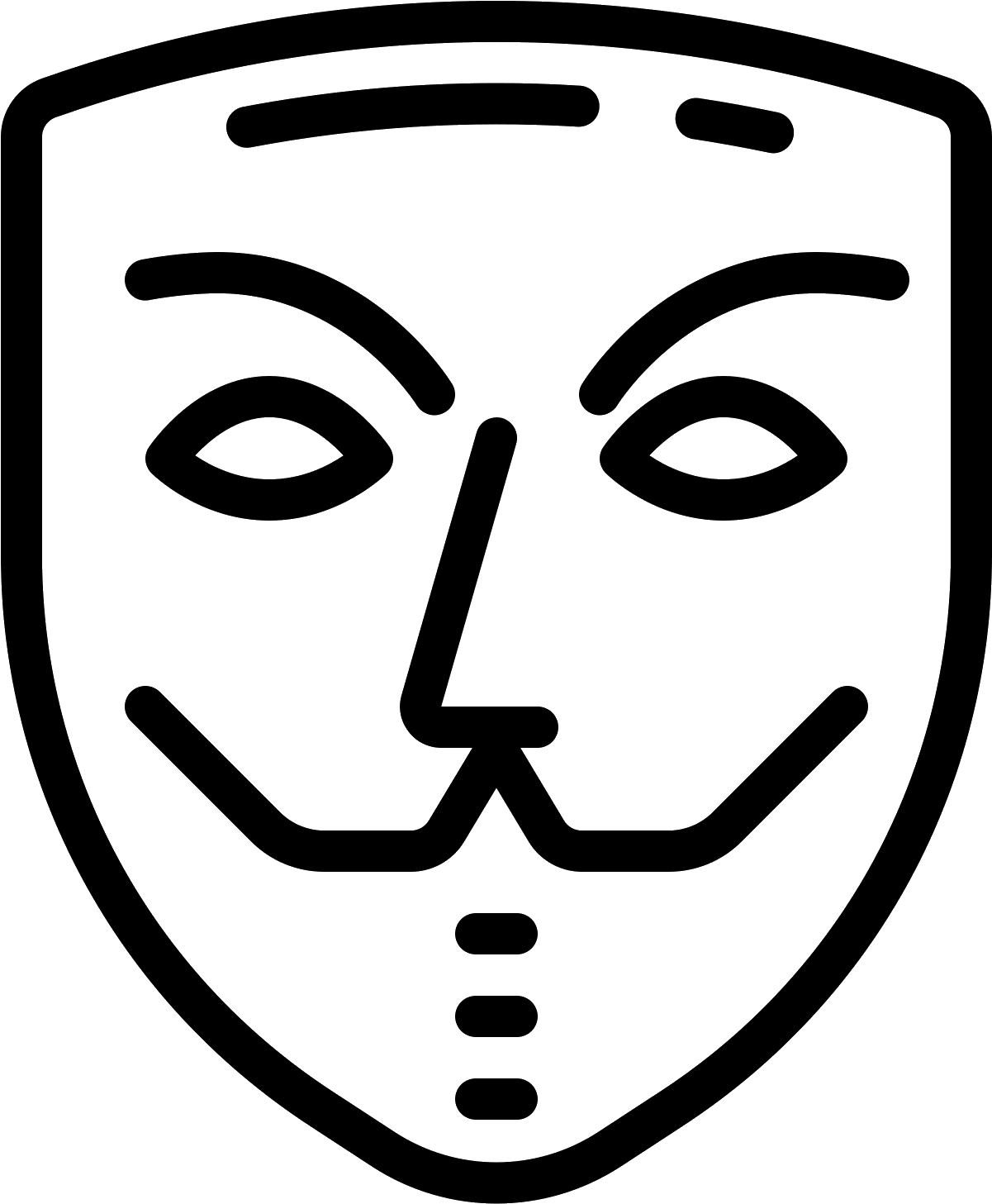 Anonimowa Maska Icon - Anonymity (1600x1600), Png Download